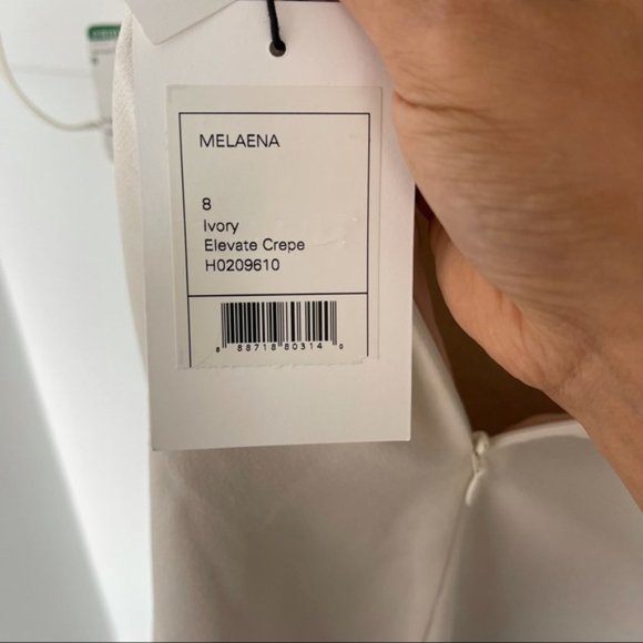 THEORY Melaena Ivory Elevate Crepe Dress NWT 8 - Picture 13 of 15